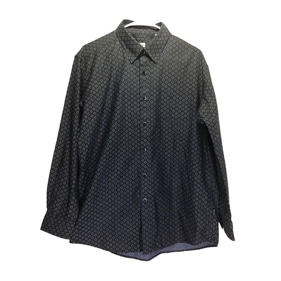 BREUER PARIS Men's Olive Greenish Gray Button Down Cotton Shirt Sz 17/43 - Picture 2 of 15